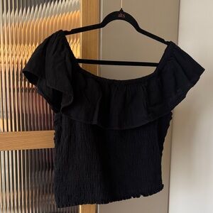 Old Navy Black Off-Shoulder Blouse